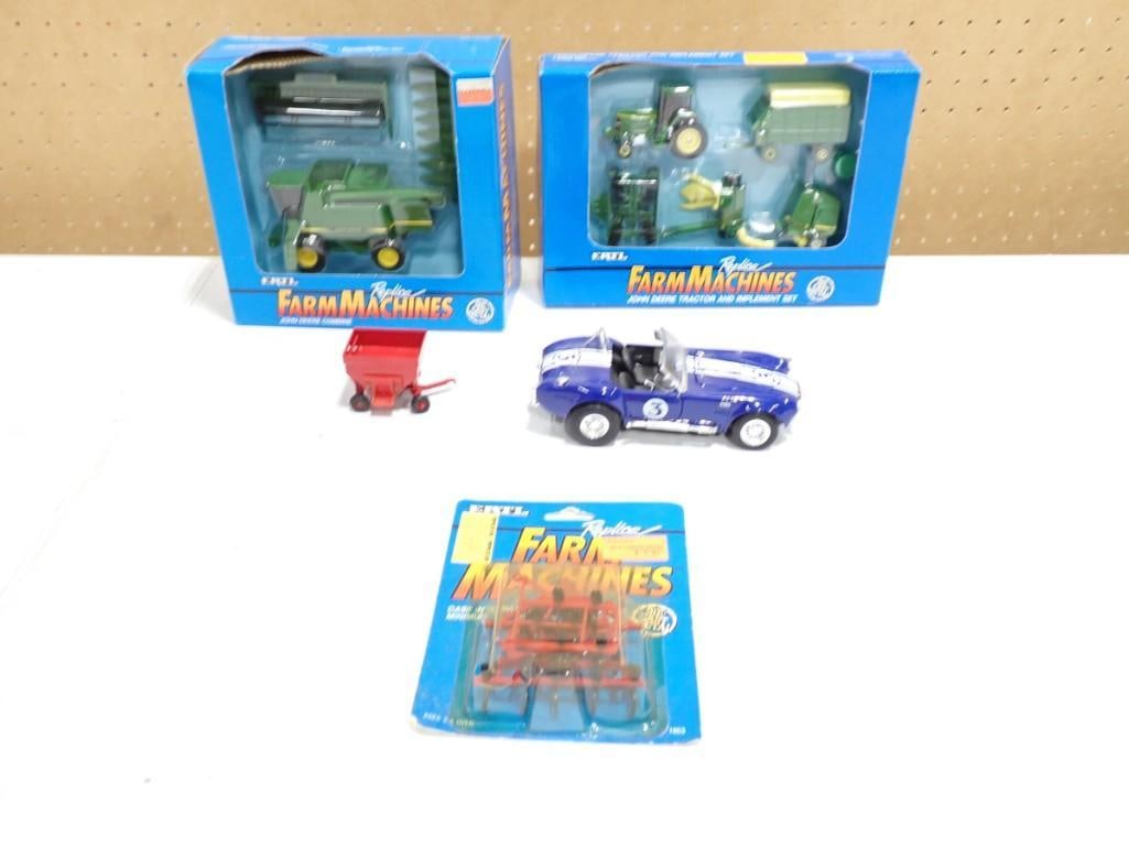 Toy Lot including New in Package Ertl Farm Machines Replicas, Shelby Cobra (1 of 15)