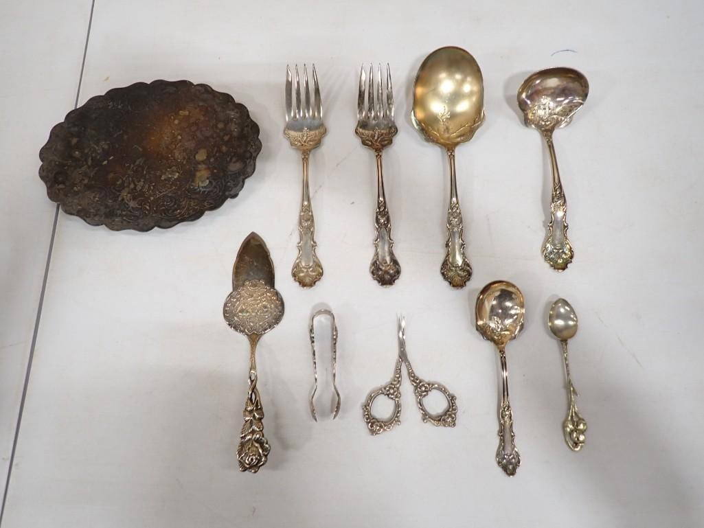 Vintage or Antique Flatware Lot including Silverplate - spoons, forks, ladle, etc. (1 of 13)