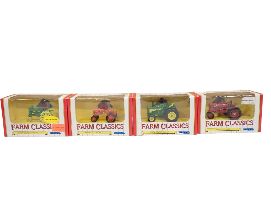 4 Ertl Farm Classics Model Toy Tractors incl John Deer Model A, Allis Chalmers C, John Deere 630 LP, (1 of 7)