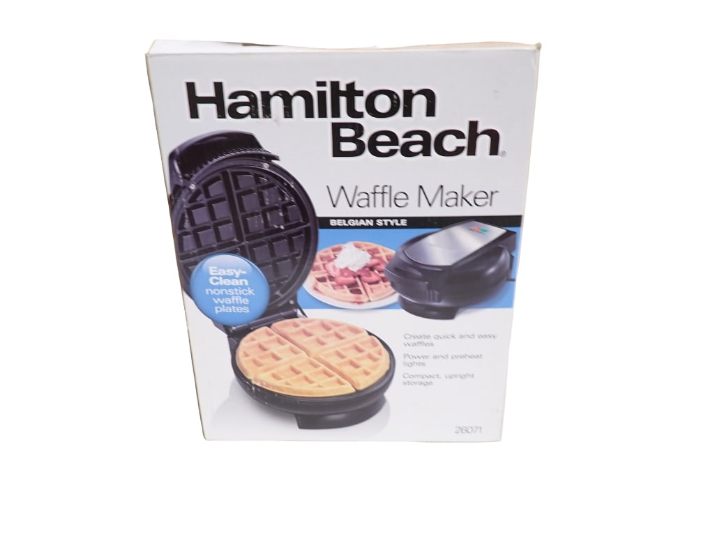 Hamilton Beach Waffle Maker Belgian Style in Original Box (1 of 6)