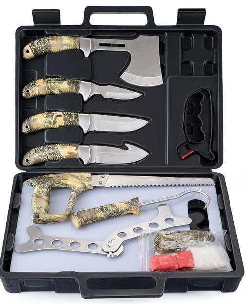 GVDV 14 Piece Hunting Knife Set H514M Stainless Steel (1 of 5)