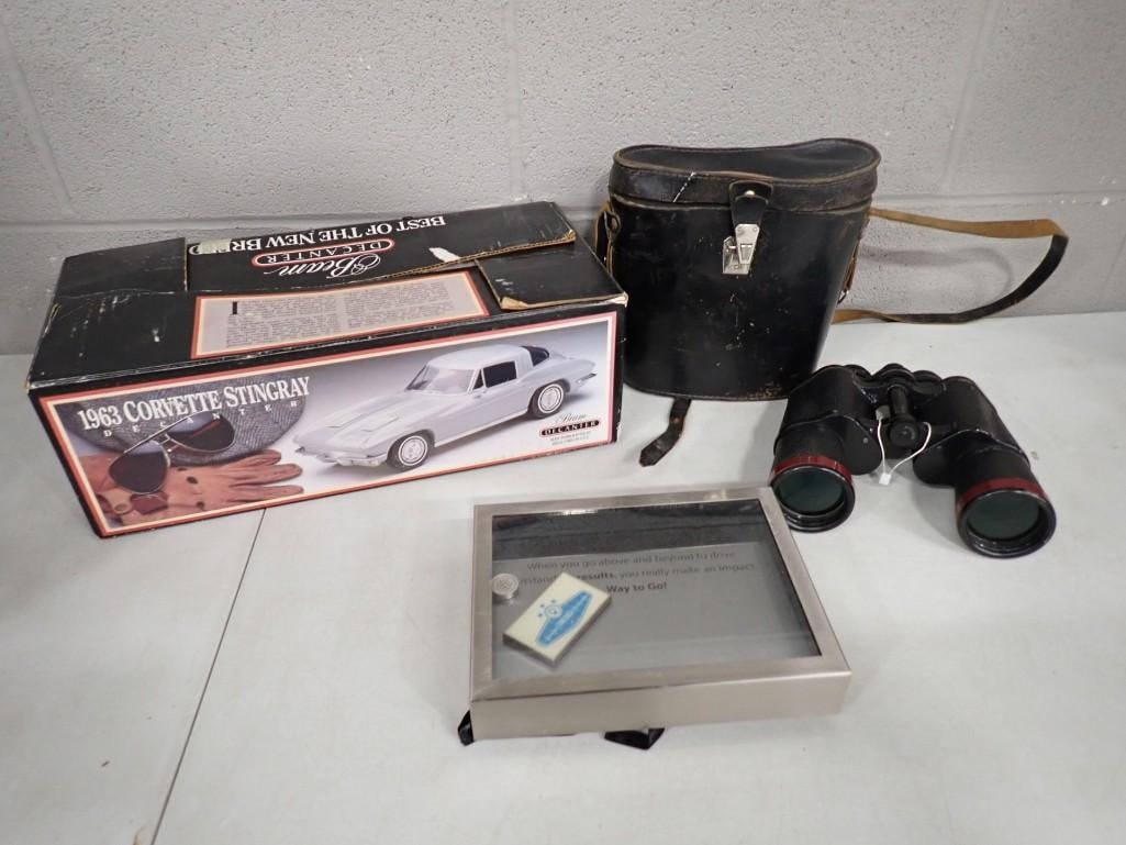 Misc. Lot - 1963 Corvette Stingray Jim Beam Decanter, Vintage Binoculars, etc (1 of 6)