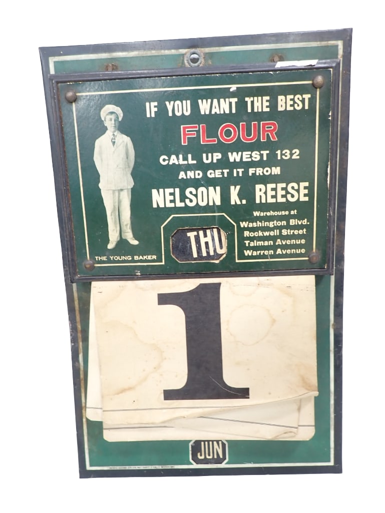 Antique General Store Advertising Flour Calendar "The Young Baker" (1 of 5)