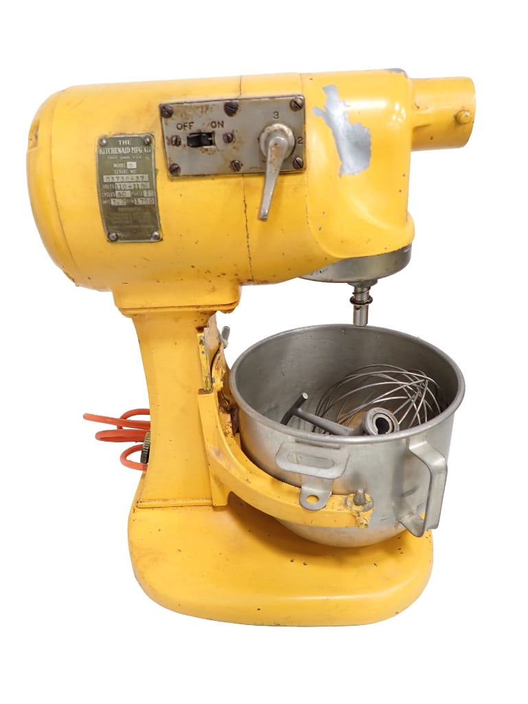 Vintage KitchenAid Model G Industrial Mixer Yellow (1 of 7)