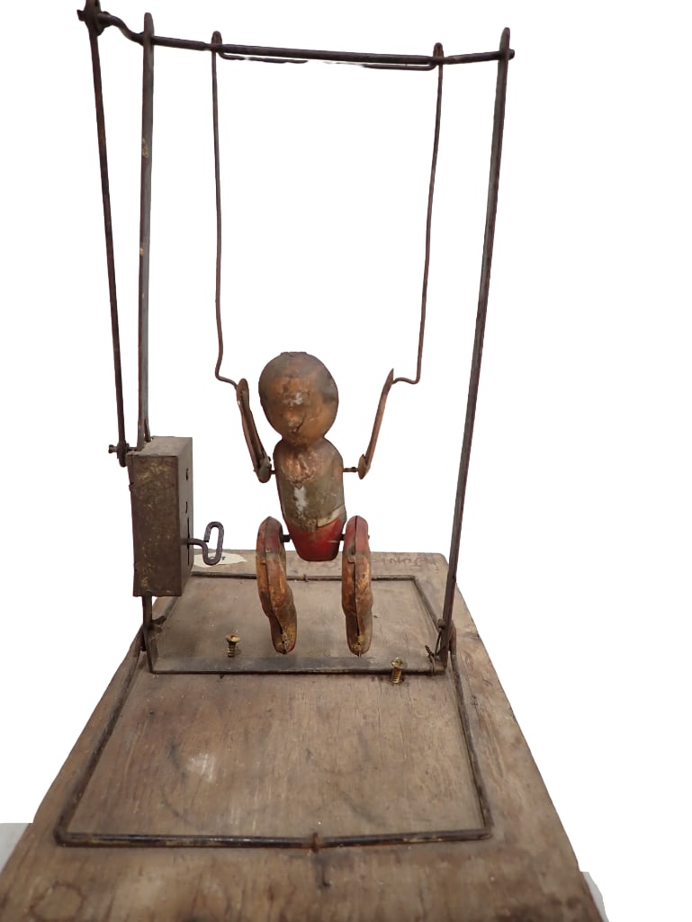 Antique Tik-Tak Tin Wind Up Toy Acrobat: Antique Tik-Tak Tin Wind Up Toy Acrobat . Condition: as is. Please see all pictures. All pictures are considered part of the description and should be examined carefully by bidders. 