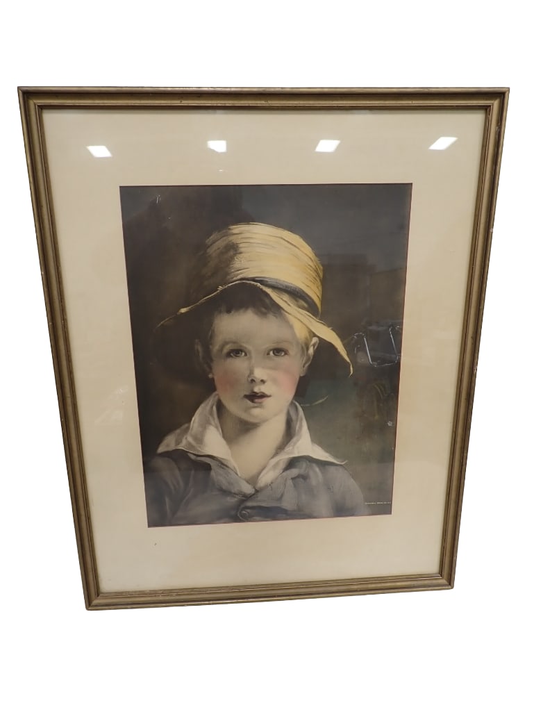 The Torn Hat by Thomas Sully Framed 19"x24" Print: "The Torn Hat" by Thomas Sully Framed 19"x24" Art Print All pictures are considered part of the description and should be examined carefully by bidders. Live Auctioneers is now offer
