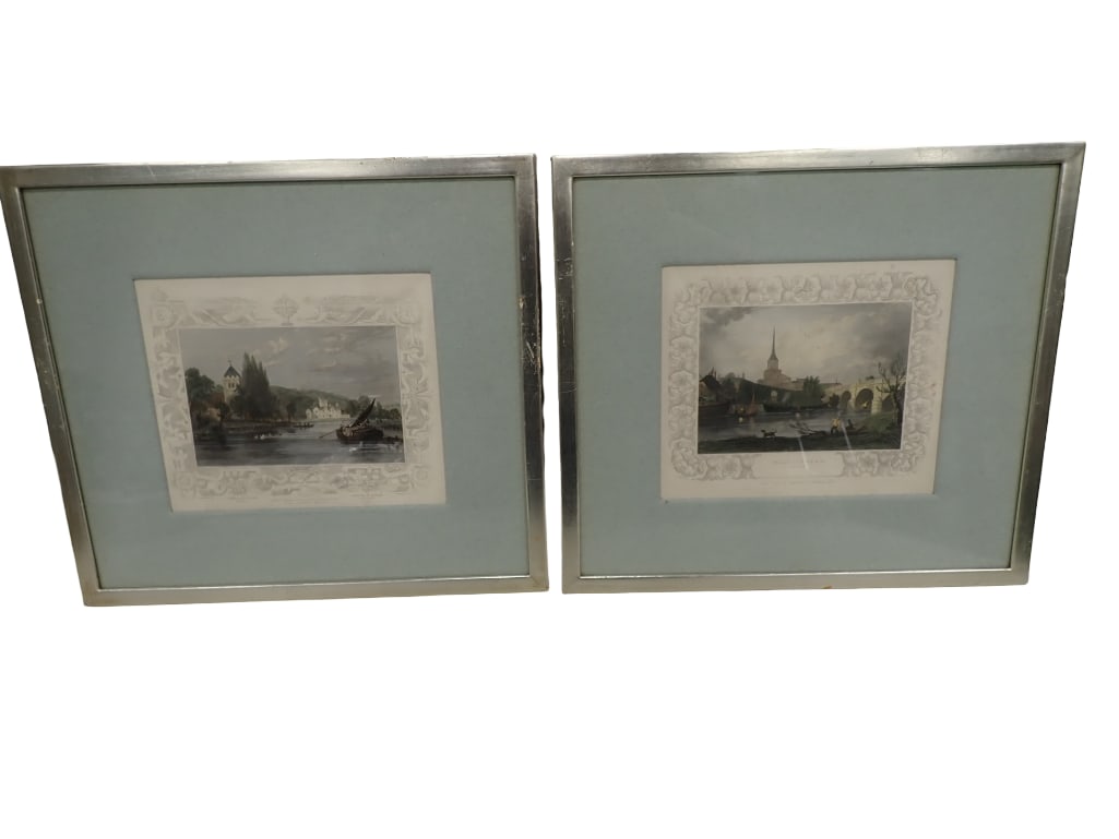 Two Antique Colored Engravings by William Tombleson/Berks Each is 8"x7" (1 of 6)