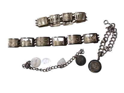 Sterling Silver Lot of 4 Bracelets 80 grams Total Weight: Sterling Silver Lot of 4 Bracelets 80 grams Total Weight All pictures are considered part of the description and should be