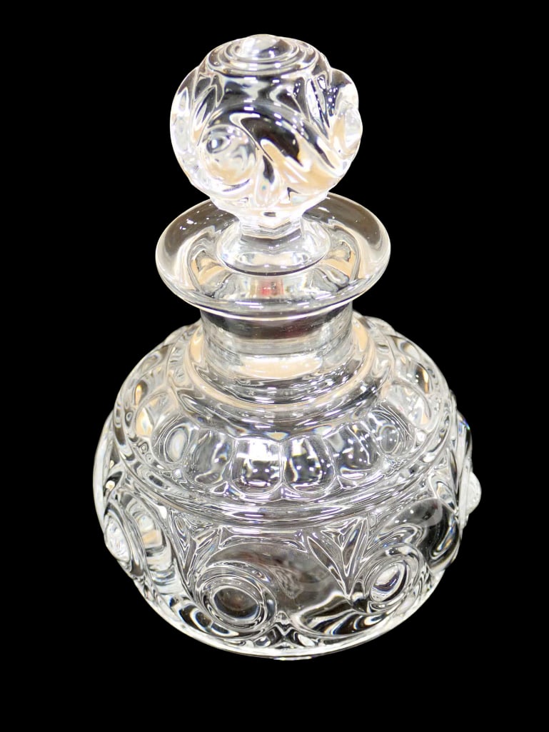 Baccarat Crystal Swirl Perfume Bottle Signed 4.5" (1 of 9)