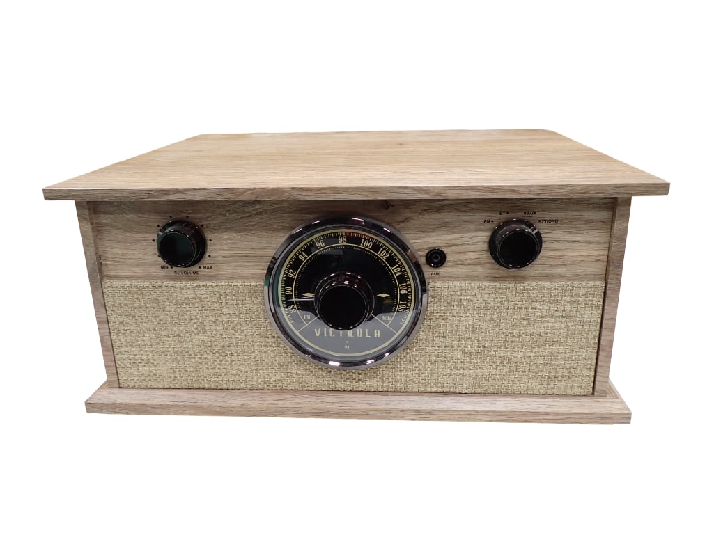 Retro 4 in 1 Victrola Turntable Record Player Model VTA-245B (1 of 11)