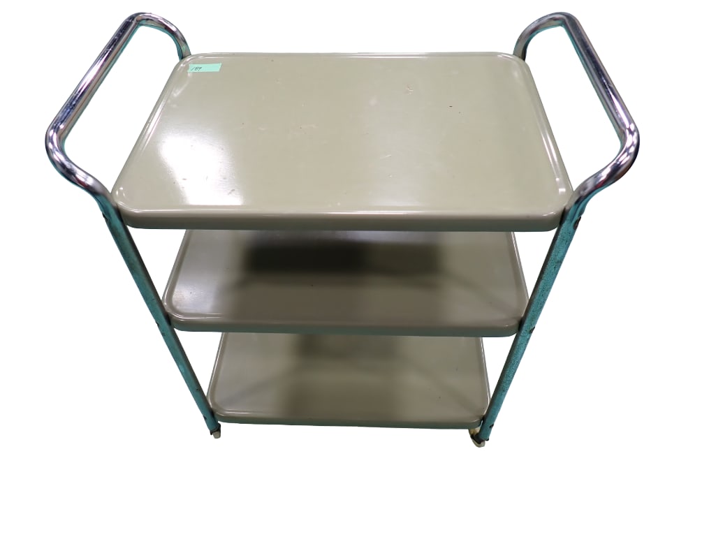 MCM Vintage Avocado Green Rolling Utility Cart (1 of 7)