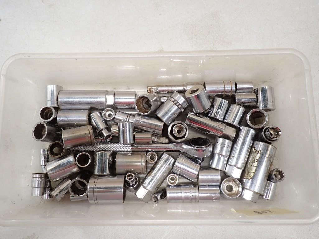 Lot of Sockets Various Sizes and Brands Some Craftsman Tools (1 of 5)