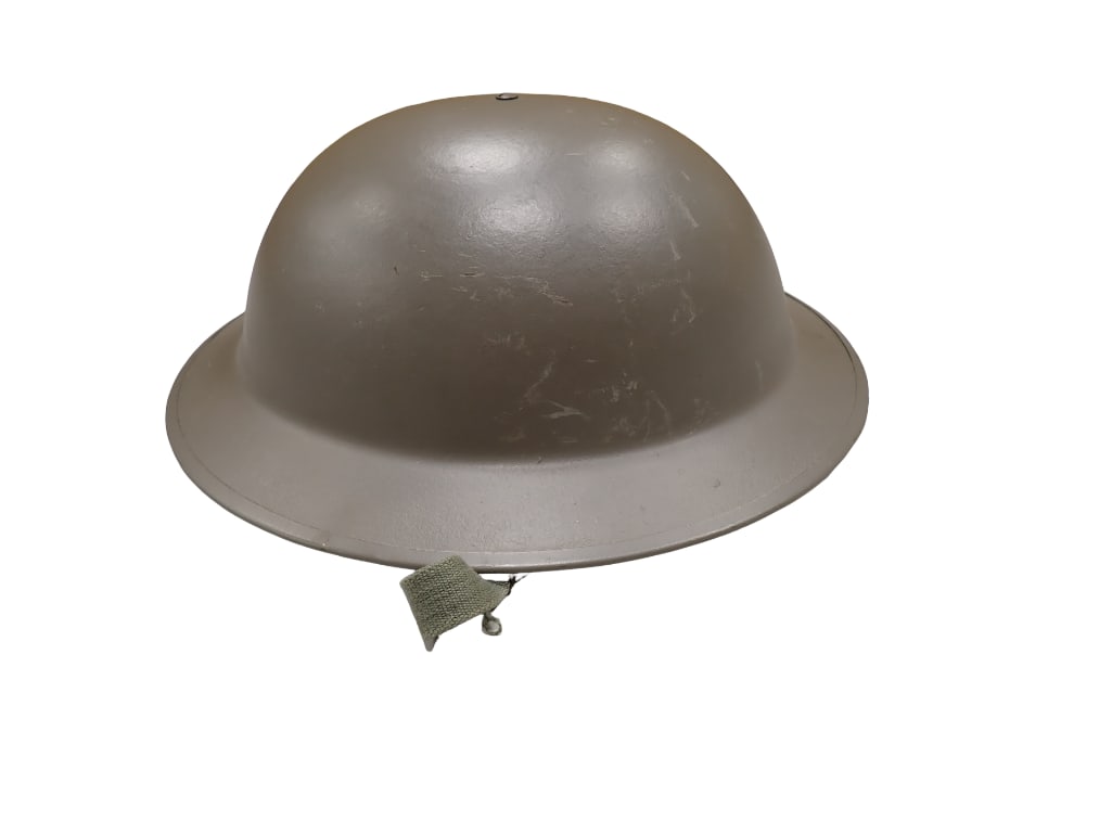 WWII Dutch Civil Defense Metal Military Helmet Marked vb56 SSLN and Also 58: WWII Dutch Civil Defense Metal Military Helmet Marked vb56 SSLN and Also 58 All pictures are considered part of the description and should be examined carefully by bidders. Live Auctioneers is now off