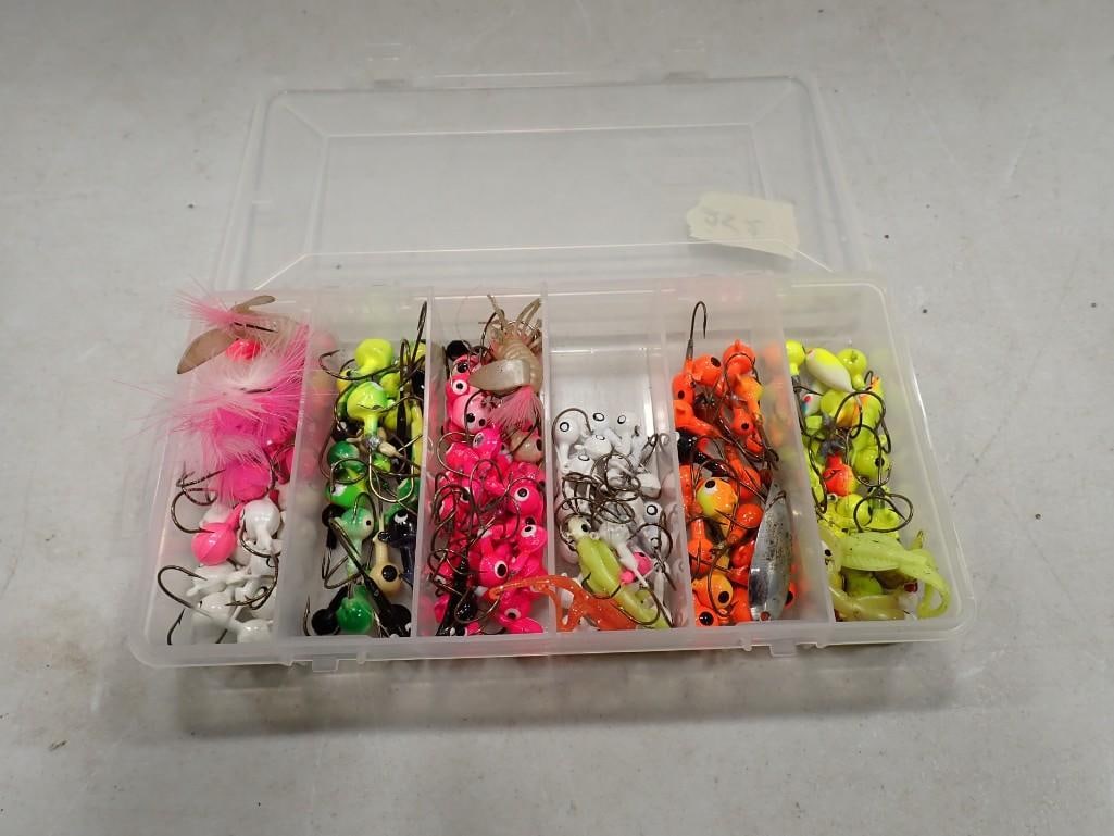 Lot of Lead Head Hooks for Walleye Fishing: Lot of Lead Head Hooks for Walleye Fishing All pictures are considered part of the description and should be examined carefully by bidders. Live Auctioneers is now offering Live Shipping through them.