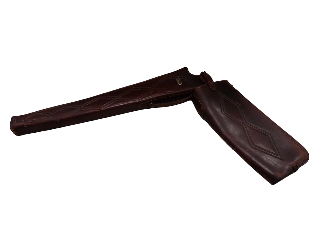 Vintage Custom Leather Rifle Gun Case 8"x45": Vintage Custom Leather Rifle Gun Case 8"x45" All pictures are considered part of the description and should be examined carefully by bidders. Live Auctioneers is now offering Live Shipping thr