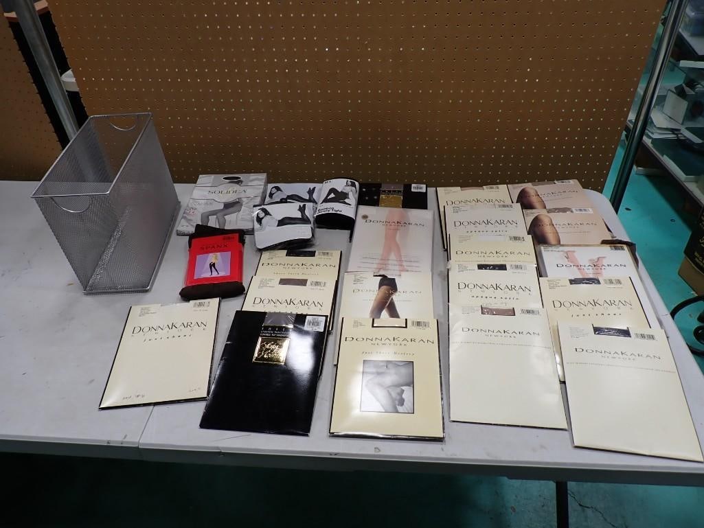 Donna Karan Pantyhose, Leggings, Tights, Etc All New in Package: Donna Karan Pantyhose NOS, Leggings, Tights, Etc All New in Package - most appear to be medium or tall All pictures are considered part of the description and should be examined carefully by bidders.