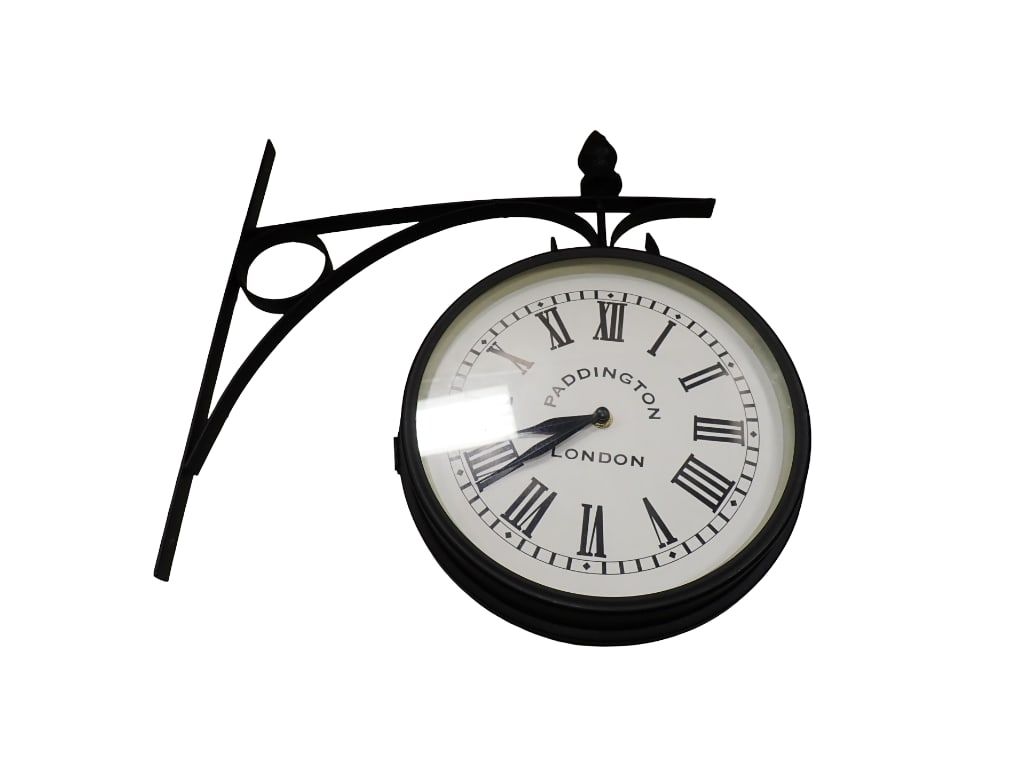 Unique English Style Wall Mount Double Sided Clock Paddington Works (1 of 4)