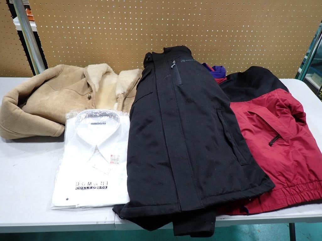 Lot of 3 Vintage Large Men's Jackets incl Columbia, Rugged Element, Lambskin Wool (1 of 15)