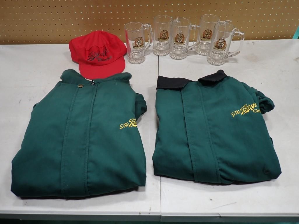Vintage Berghoff Glass Steins, 2 Jackets, and a Hat (1 of 4)