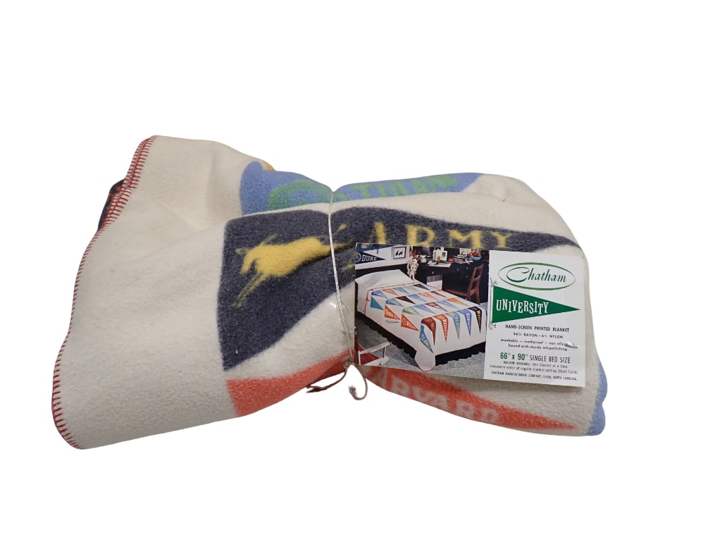 Chatham University Blanket Northwestern University, Duke, Harvard, etc: Chatham University Blanket Northwestern University, Duke, Harvard, etc 66"x90" All pictures are considered part of the description and should be examined carefully by bidders. Live Aucti