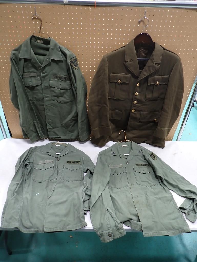 Lot of 4 Army Named Army Jackets Vietnam Era: Lot of 4 Army Named Army Jackets Vietnam Era All pictures are considered part of the description and should be examined carefully by bidders. Live Auctioneers is now offering Live Shipping through the