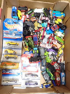 Lot of Toy Cars and Vehicles incl New in Package Hot Wheels, Die Cast, Etc: Lot of Toy Cars and Vehicles incl New in Package Hot Wheels, Die Cast, Etc All pictures are considered part of the description and should be examined carefully by bidders. Live Auctioneers is