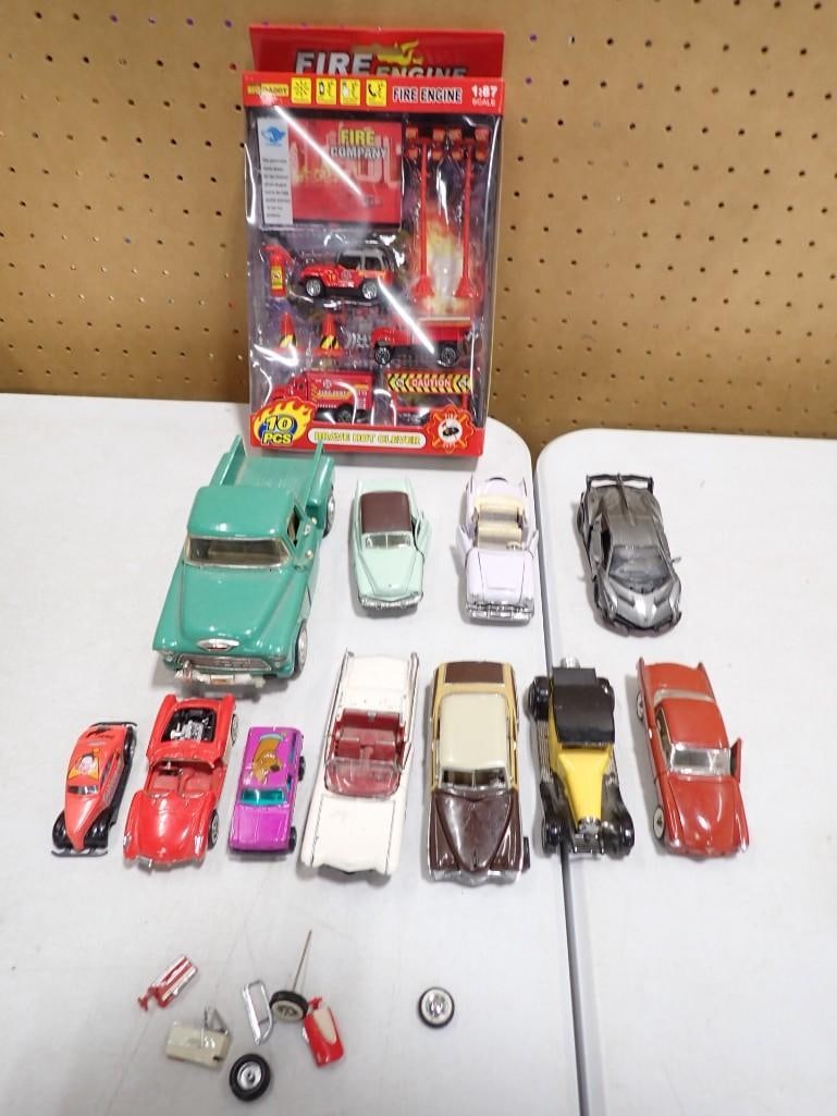 Toy and Model Cars and Vehicles incl New in Package Fire Engine Set, Die Cast Cars, Etc (1 of 5)