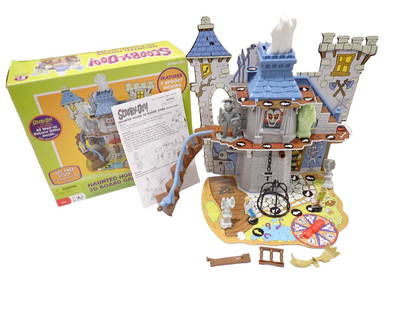 Scooby Doo Haunted House 3D Board Game Incomplete: Scooby Doo Haunted House 3D Board Game Condition: missing some pieces All pictures are considered part of the description and should be examined carefully by bidders. Live Auctioneers is