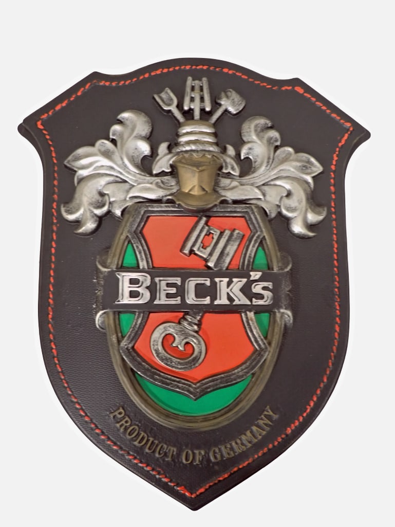 Vintage Beck's Beer Crest Style Bar Sign (1 of 5)