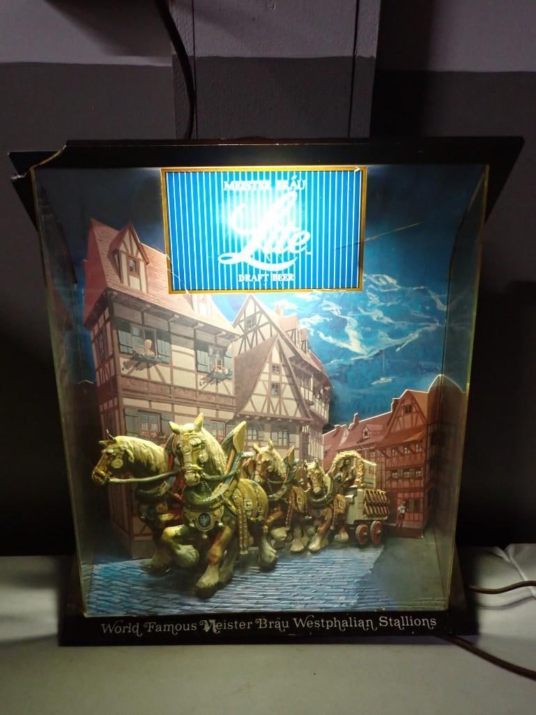 Vintage Meister Brau Lite Beer Sign or Bar Light Works (1 of 12)