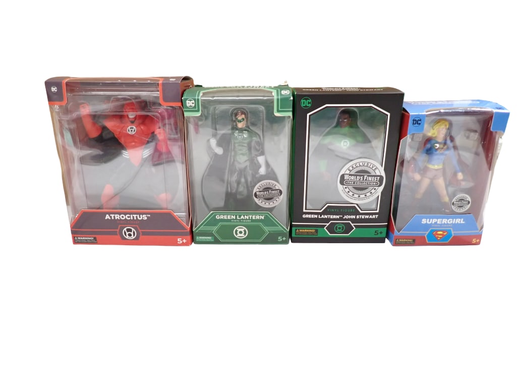 4 New in Box Action Figures incl Green Lantern, Supergirl, Atrocitus, Green Lantern John Stewart: Lot of 4 New in Box Action Figures incl Green Lantern, Supergirl, Atrocitus, Green Lantern John Stewart World's Finest The Collection All pictures are considered part of the description and