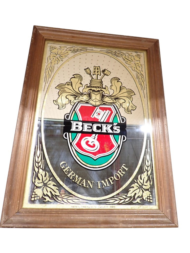 Beck's German Import Beer Framed Bar Mirror (1 of 5)