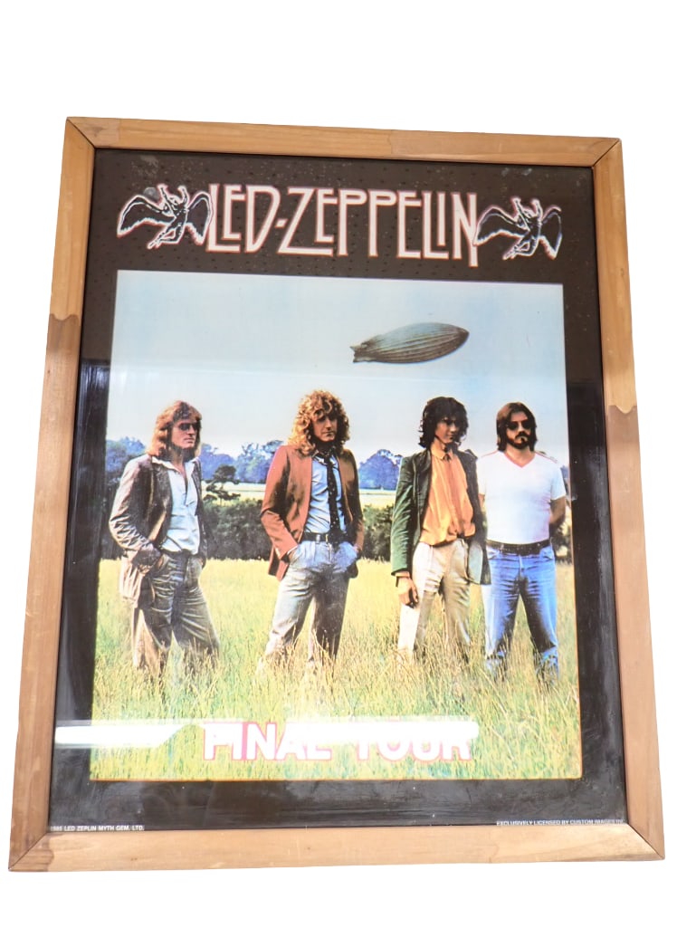 Led Zeppelin Framed Reverse Printed Glass Final Tour Print (1 of 7)