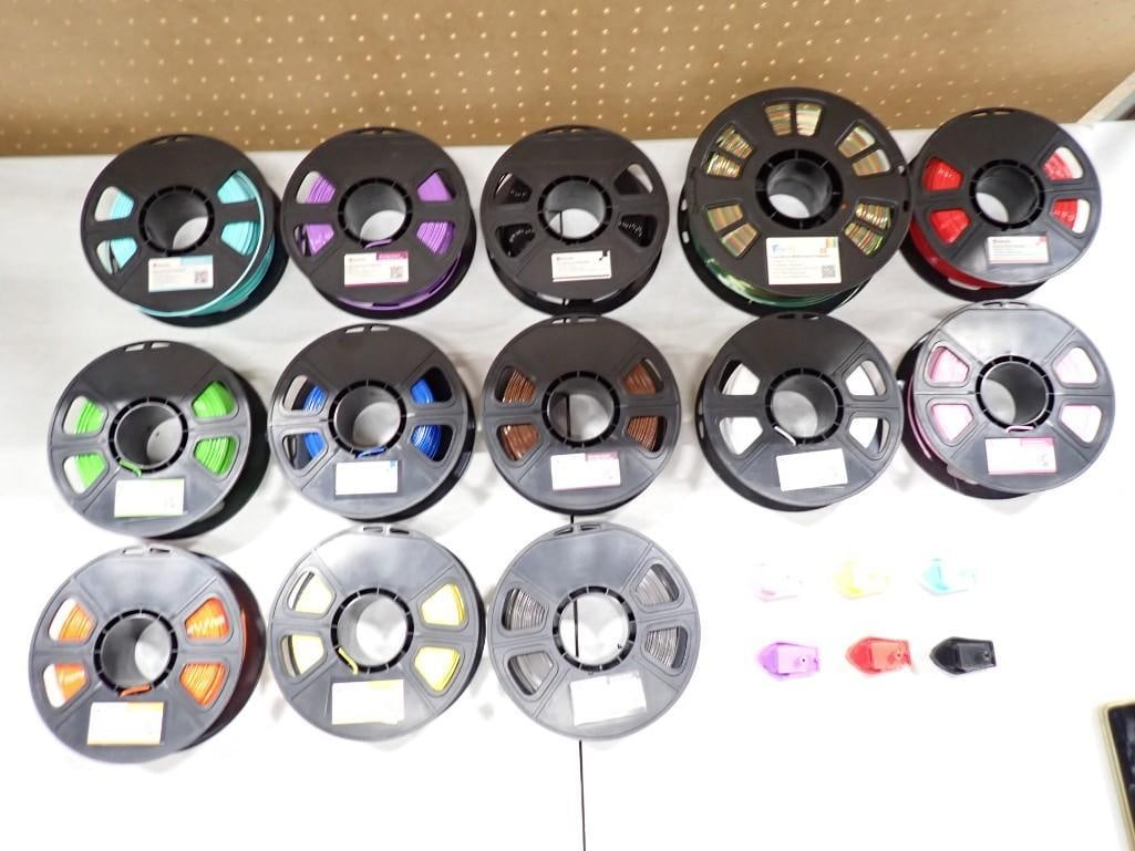 Spools of Mika 3D PLA Filament for 3D Printers - Assorted Colors (1 of 9)