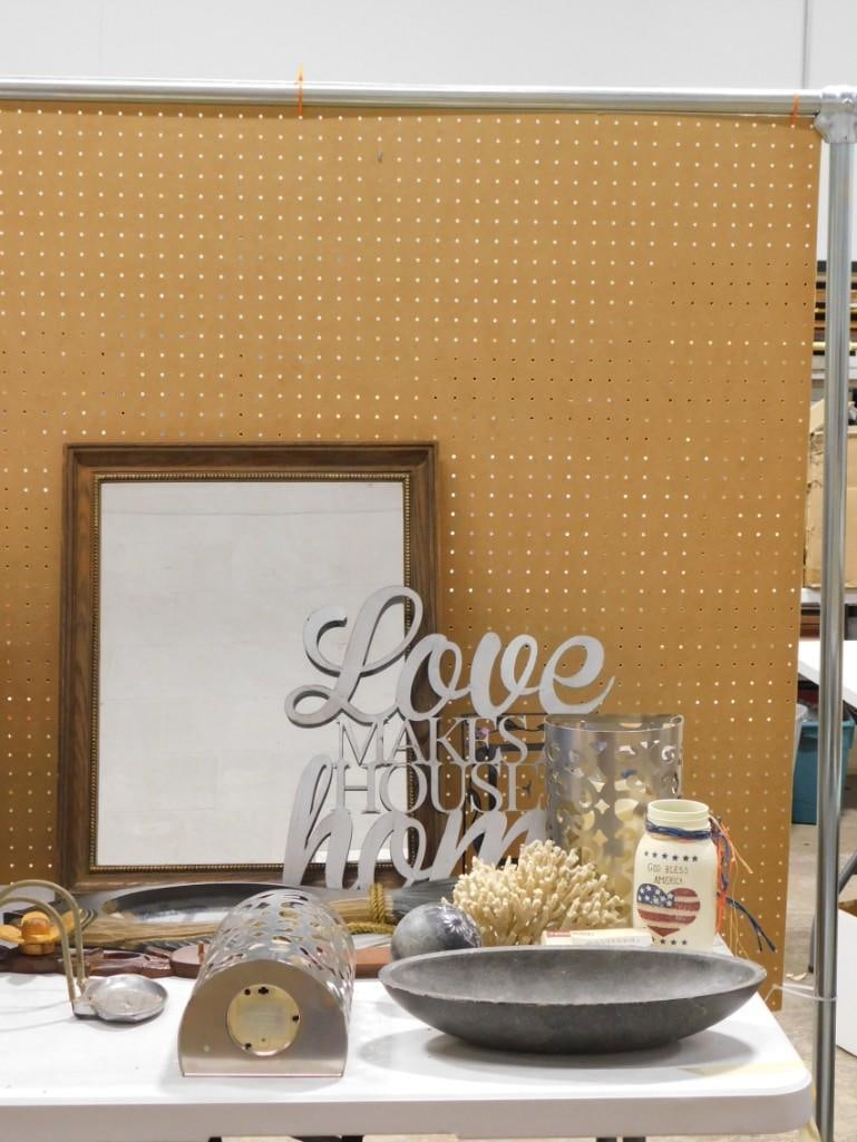 Home Decor Lot including Mirror, Wall Hangings, Frames, Candle Holders, Sconces, etc. (1 of 14)