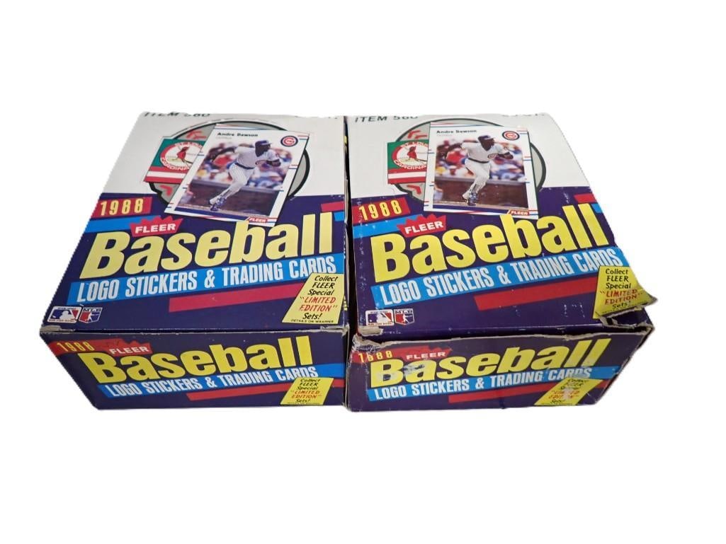 Two Boxes of Sealed 1988 Fleer Baseball Card Packs (1 of 3)