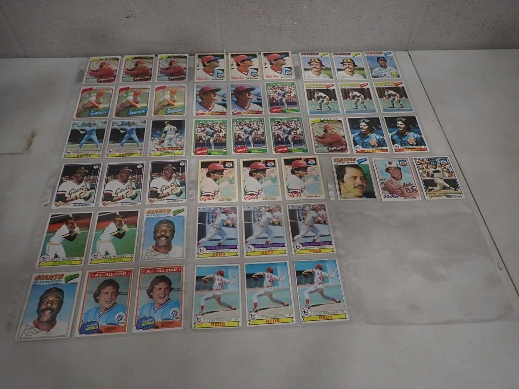 Lot of Baseball Cards - Hall of Famers and Stars - from 1977-1981 Topps - 48 cards total: Lot of Baseball Cards - Hall of Fame Players and Stars - from 1977-1981 Topps - 48 cards total All pictures are considered part of the description and should be examined carefully by bidders. Liv