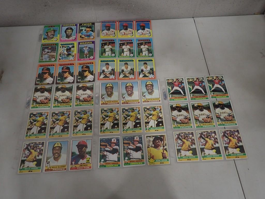 Lot of 1975-1976 Topps Baseball Card Call of Fame and Star Players - 45 cards total (1 of 9)
