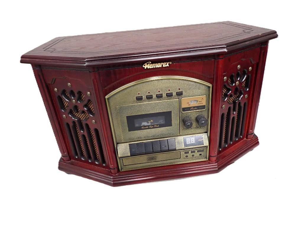 Memorex Retro style Phonograph / Record Player, CD, AM/FM Radio, Cassette Model 9208 (1 of 8)