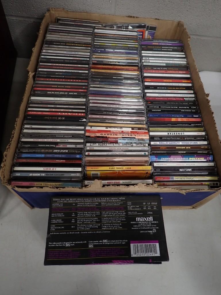 Huge Lot of assorted CDs and some VHS tapes (1 of 8)