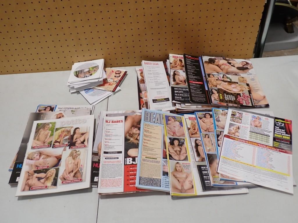 Adult Magazine and DVD lot including a lot of hard core stuff, many magazines are missing the covers (1 of 11)