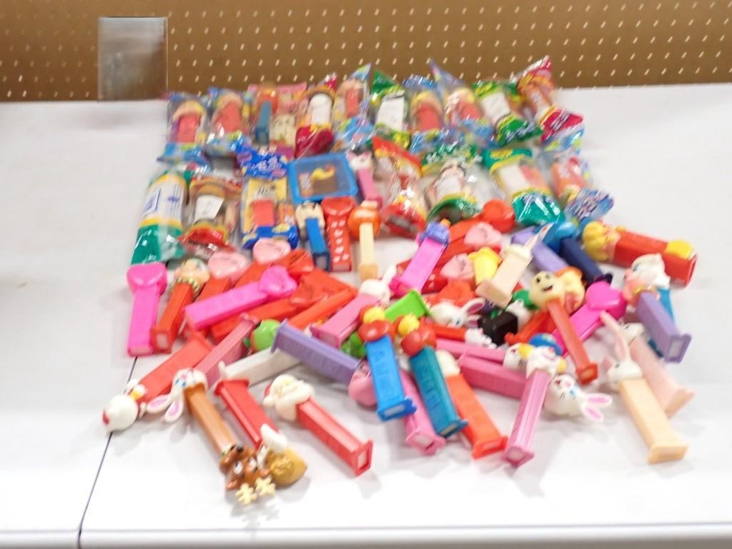 Lot of assorted Pez Dispensers some in original packages: Lot of assorted Pez Dispensers some in original packages All pictures are considered part of the description and should be examined carefully by bidders. Live Auctioneers is now offering Live Shippin