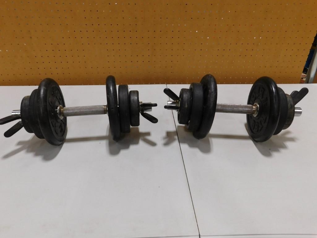 Set of Adjustable Dumbbells or Hand Weights (1 of 3)