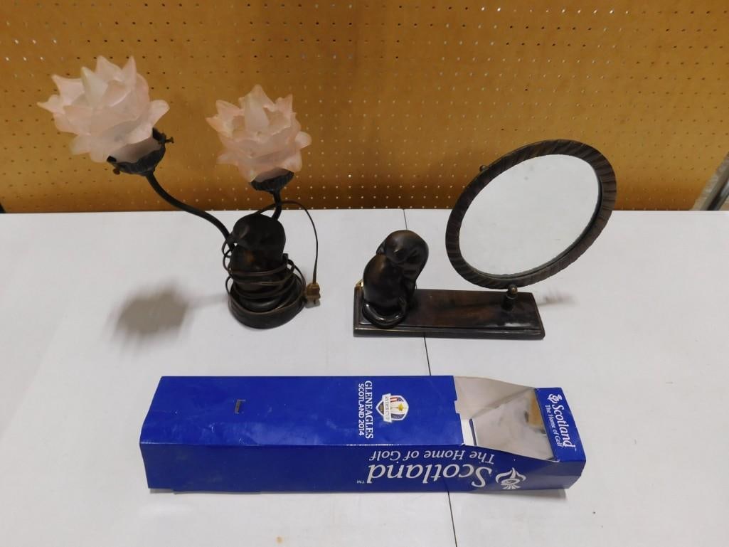Home Decor incl Cat Mirror, Flower Table Lamp (1 of 4)