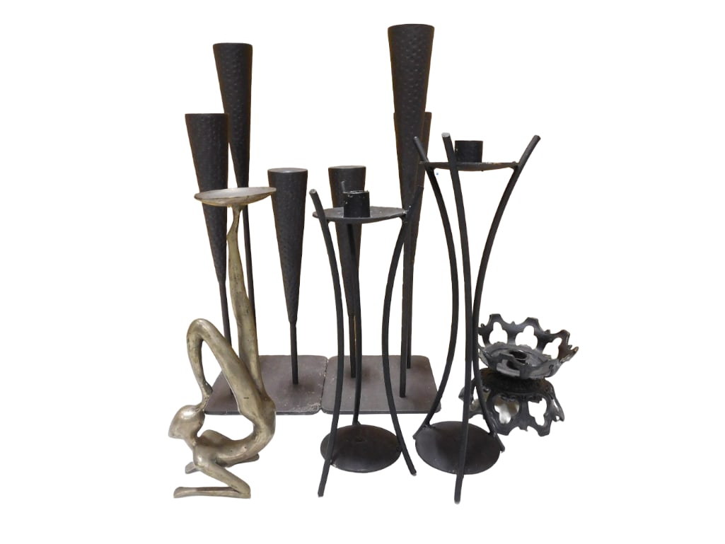 Lot of Candleholders incl Brass, Metal, Etc (1 of 6)