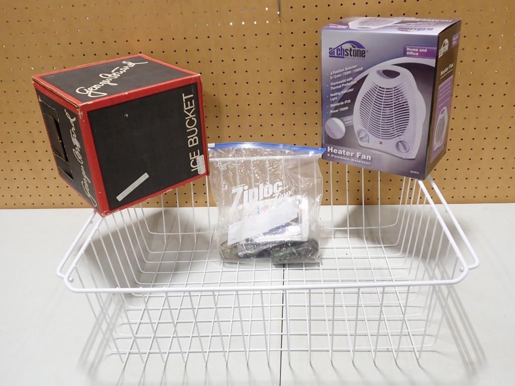 Georges Briard Ice Bucket, Archstone Heater / Fan, Untested Midland Walie Talkies and Dish Tray (1 of 10)