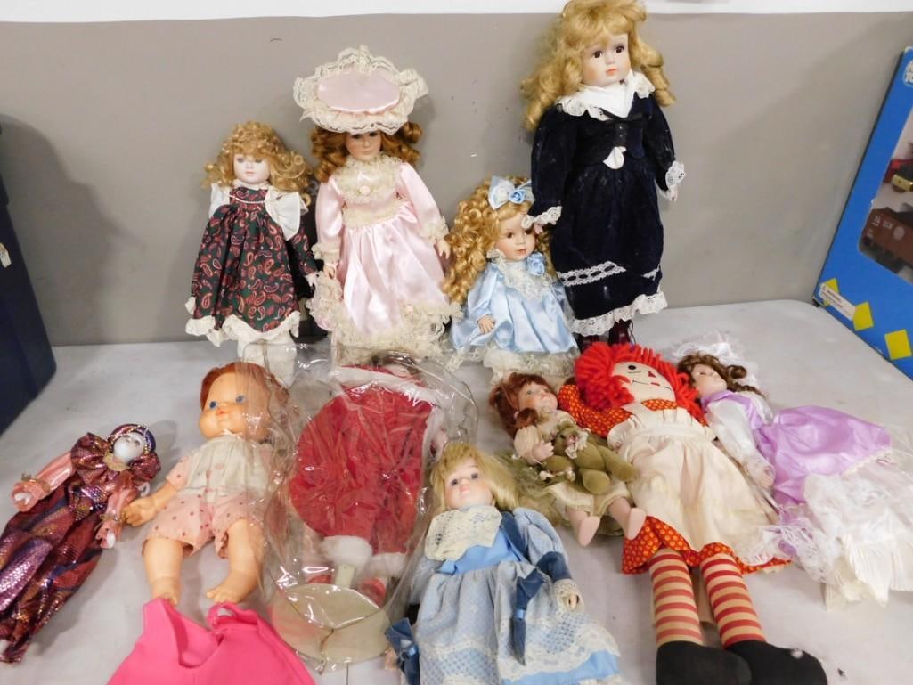 Assorted Doll Lot including Raggedy Ann, Vintage, Porcelain, etc. (1 of 13)
