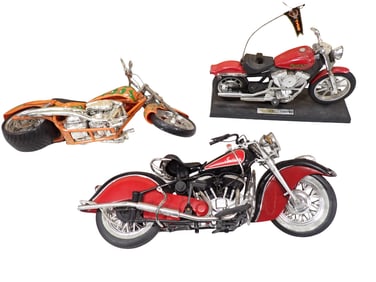 3 Model Motorcycles incl Harley Davidson, Indian, etc