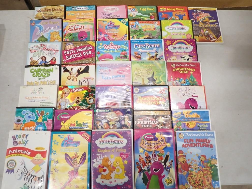Lot of Kids DVDs incl The Berenstain Bears, Franklin, Strawberry Shortcake, Care Bears,: Lot of Kids DVDs incl The Berenstain Bears, Franklin, Strawberry Shortcake, Care Bears, Danger Rangers, Etc All pictures are considered part of the description and should be examined carefully by bidd