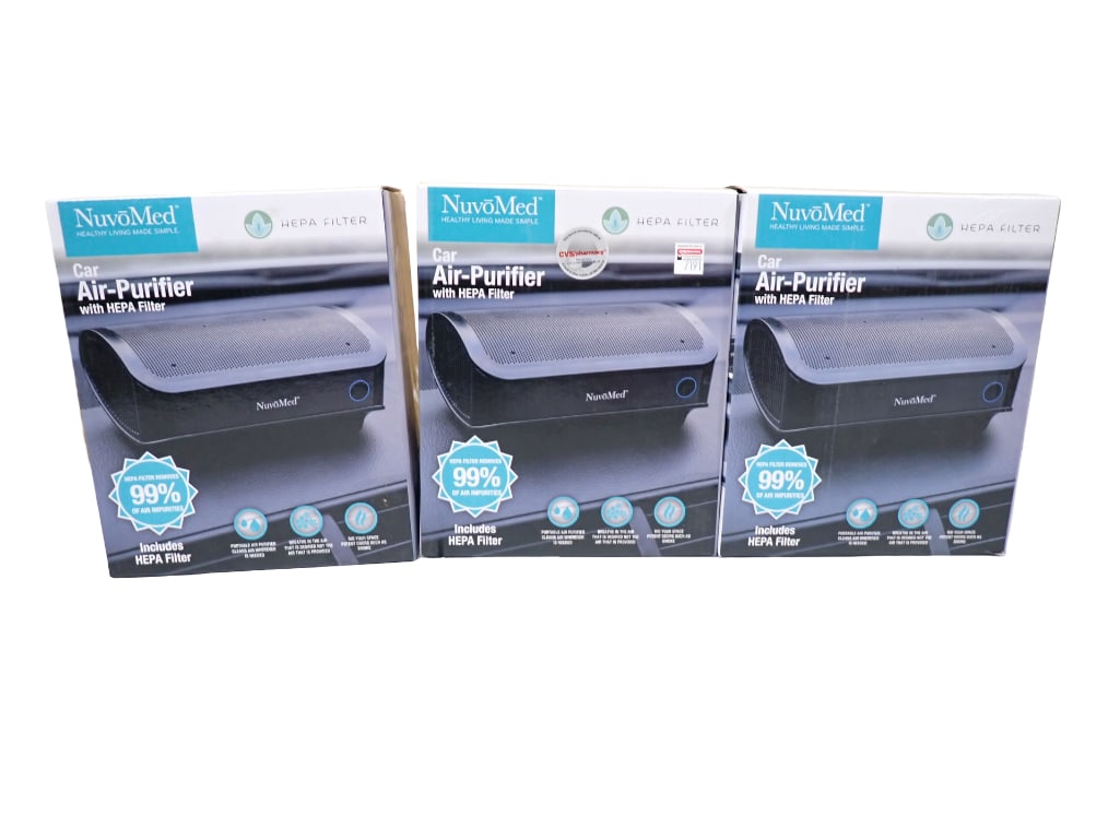 3 Nuvo Med Car Air Purifiers New in Box (1 of 5)